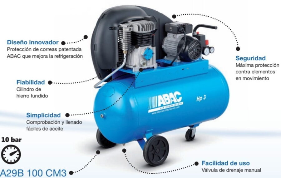 Compresor ABAC A29B 100 CM3.